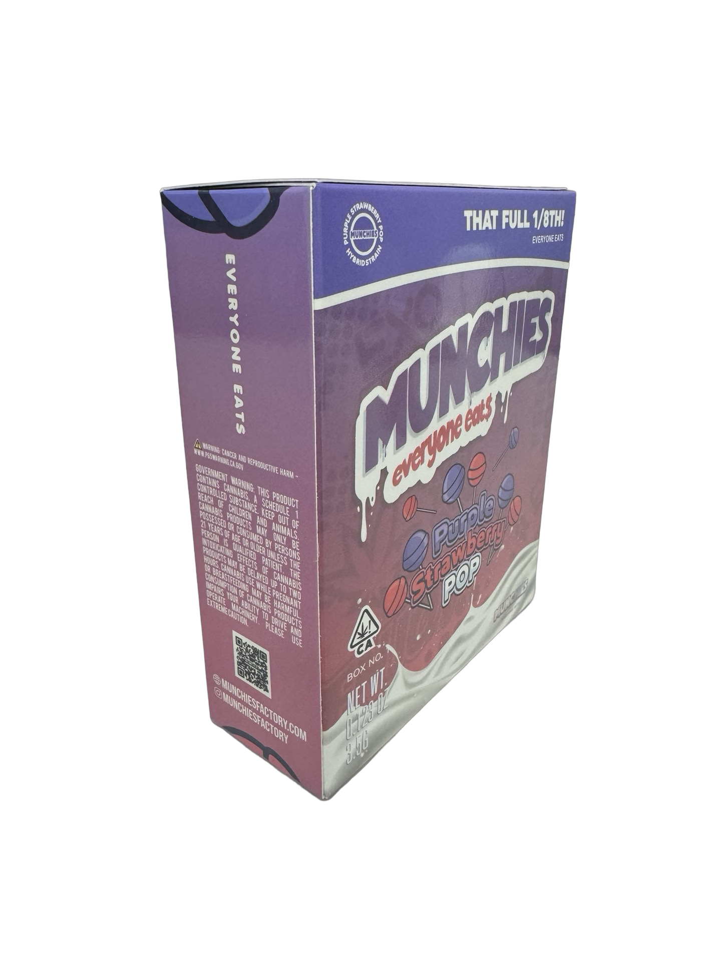 Purple Strawberry Pop 3.5g Mylar Bags & Boxes Munchies