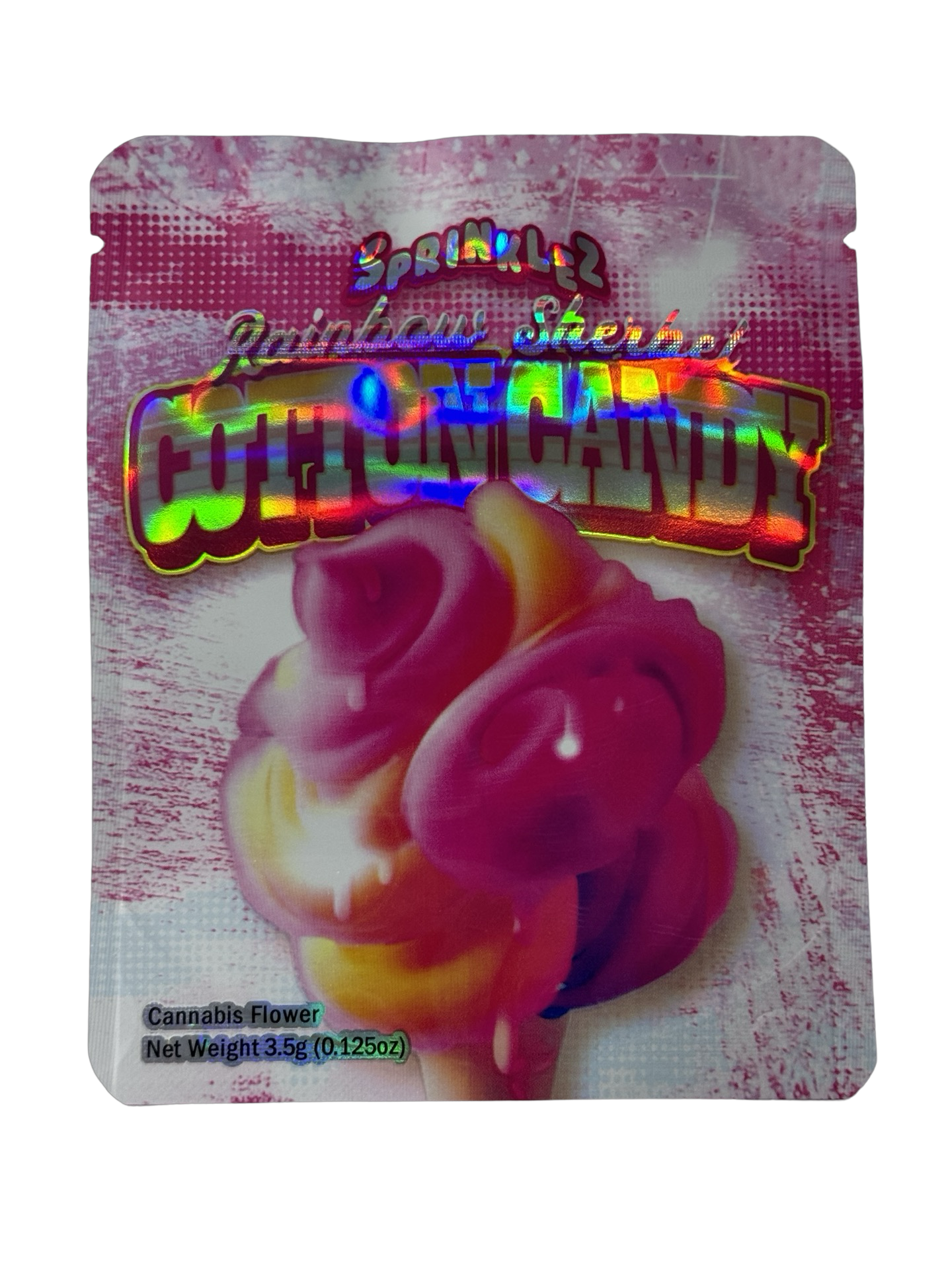 Rainbow Sherbet Cotton Candy Mylar Bags 3.5g Sprinklez