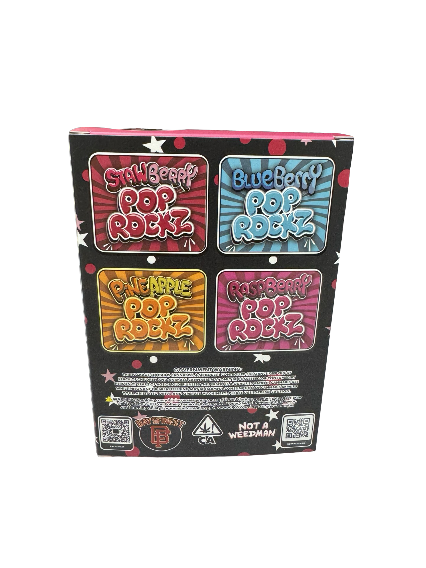 Raspberry Pop Rockz 3.5g Mylar Bags & Boxes Bays Finest