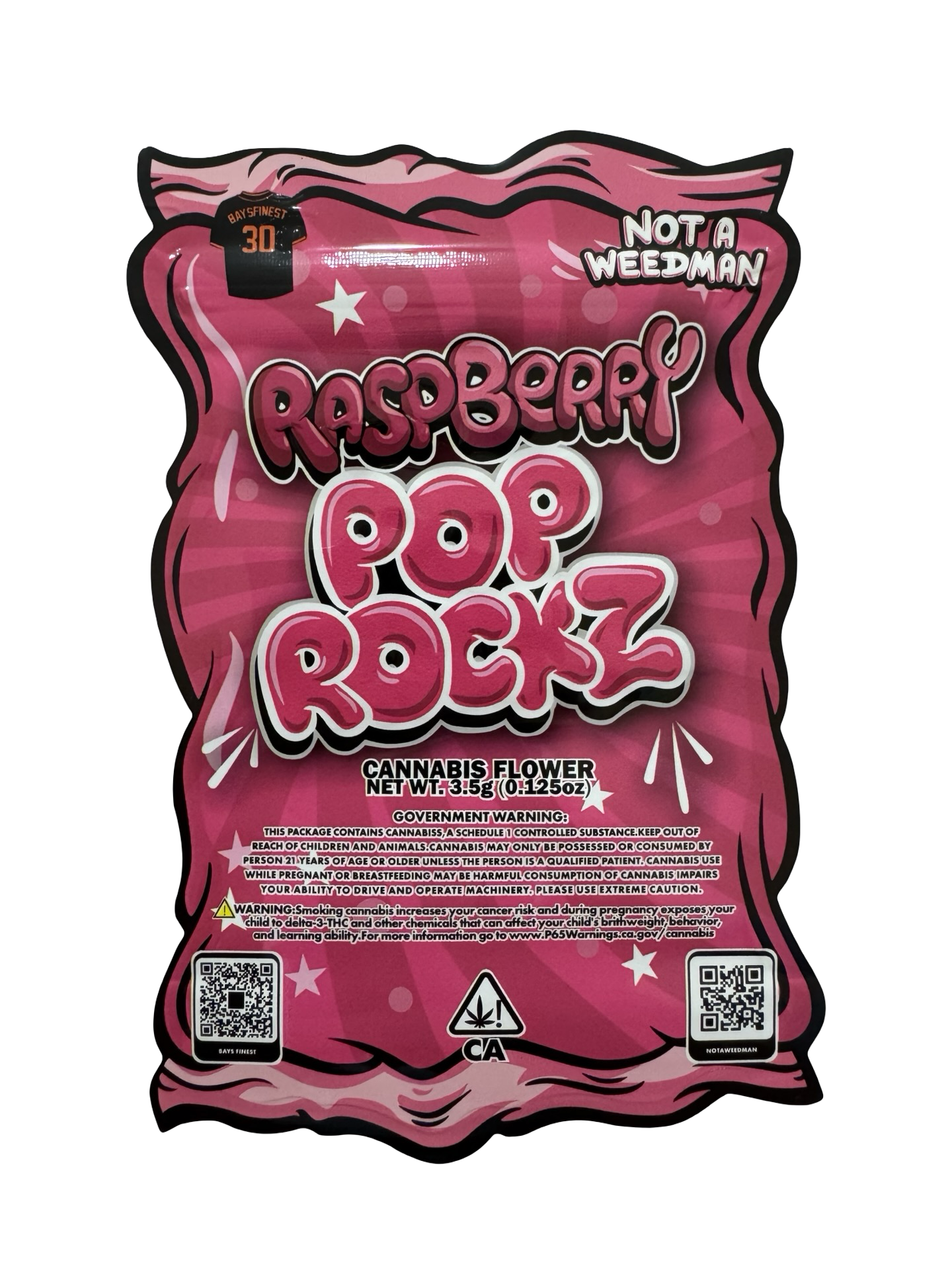 Raspberry Pop Rockz 3.5g Mylar Bags & Boxes Bays Finest