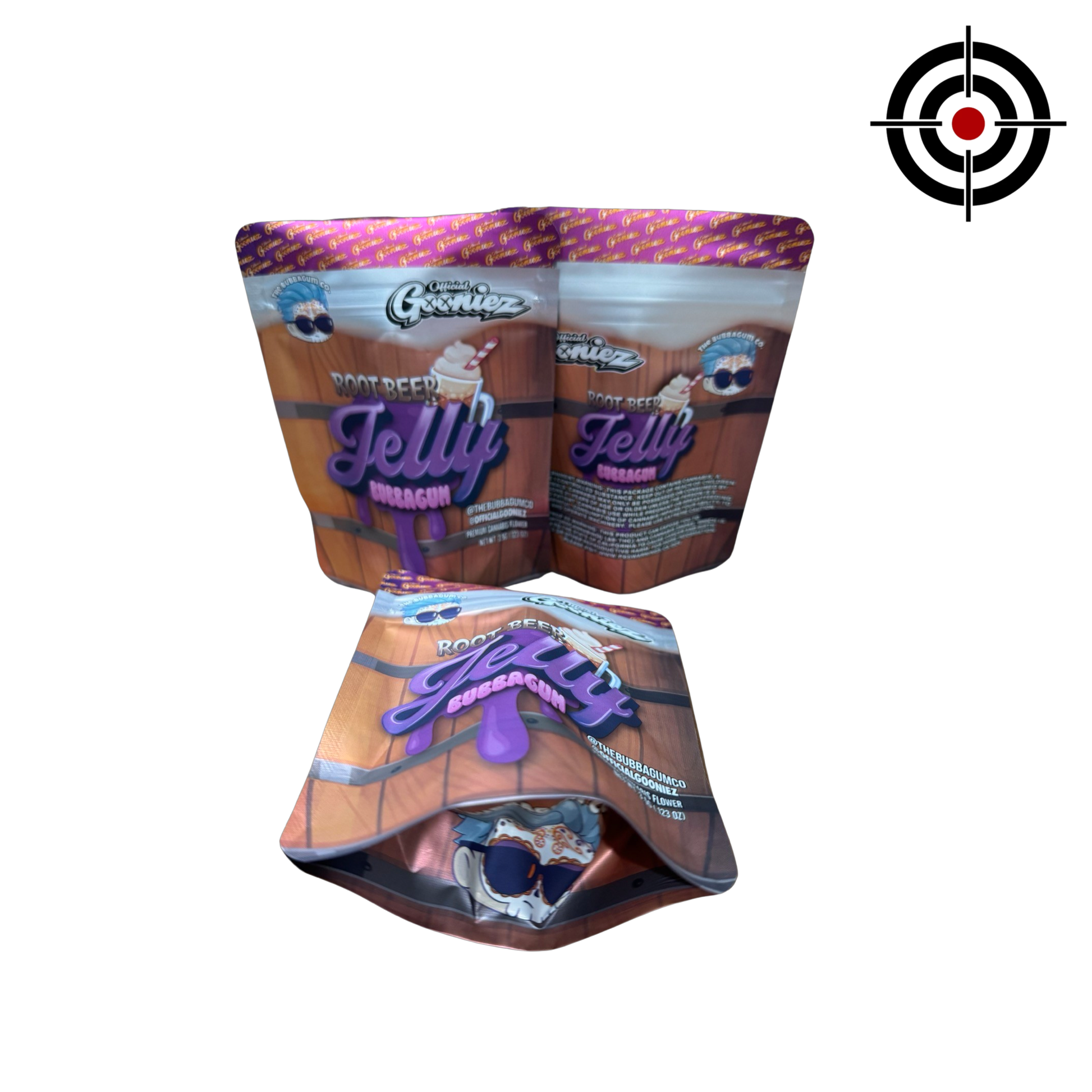 Root Beer Jelly Bubbagum Mylar Bags 3.5g Gooniez