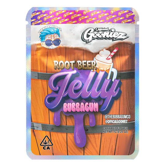 Root Beer Jelly Bubbagum 7g Mylar Bags Gooniez