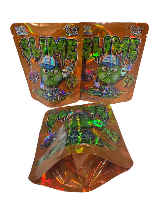 Slime Mylar Bags 3.5g Frosted Flavors