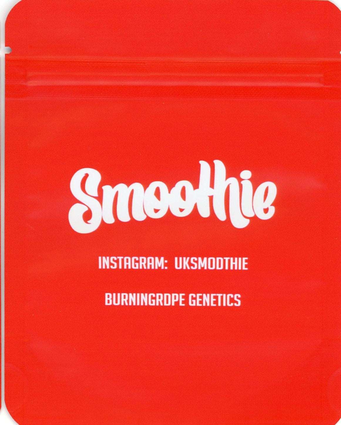 Smoothie Mylar Bags 3.5g Grams Smoothie MYLAR BAG WITH PRINTED GUSSET back