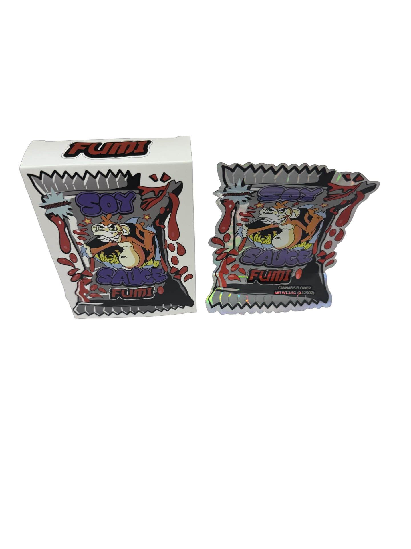 Soy Sauce 3.5g Mylar Bags & Boxes Fumi