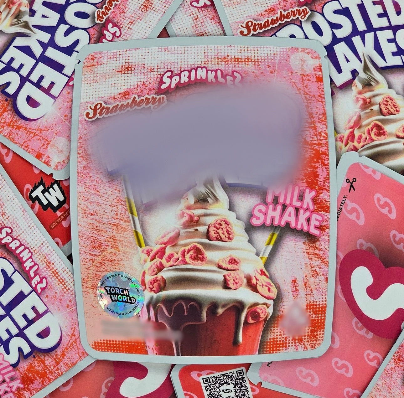 Strawberry Frosted FlakeZ Milk Shake 3.5g Mylar Bags Sprinklez Torch World