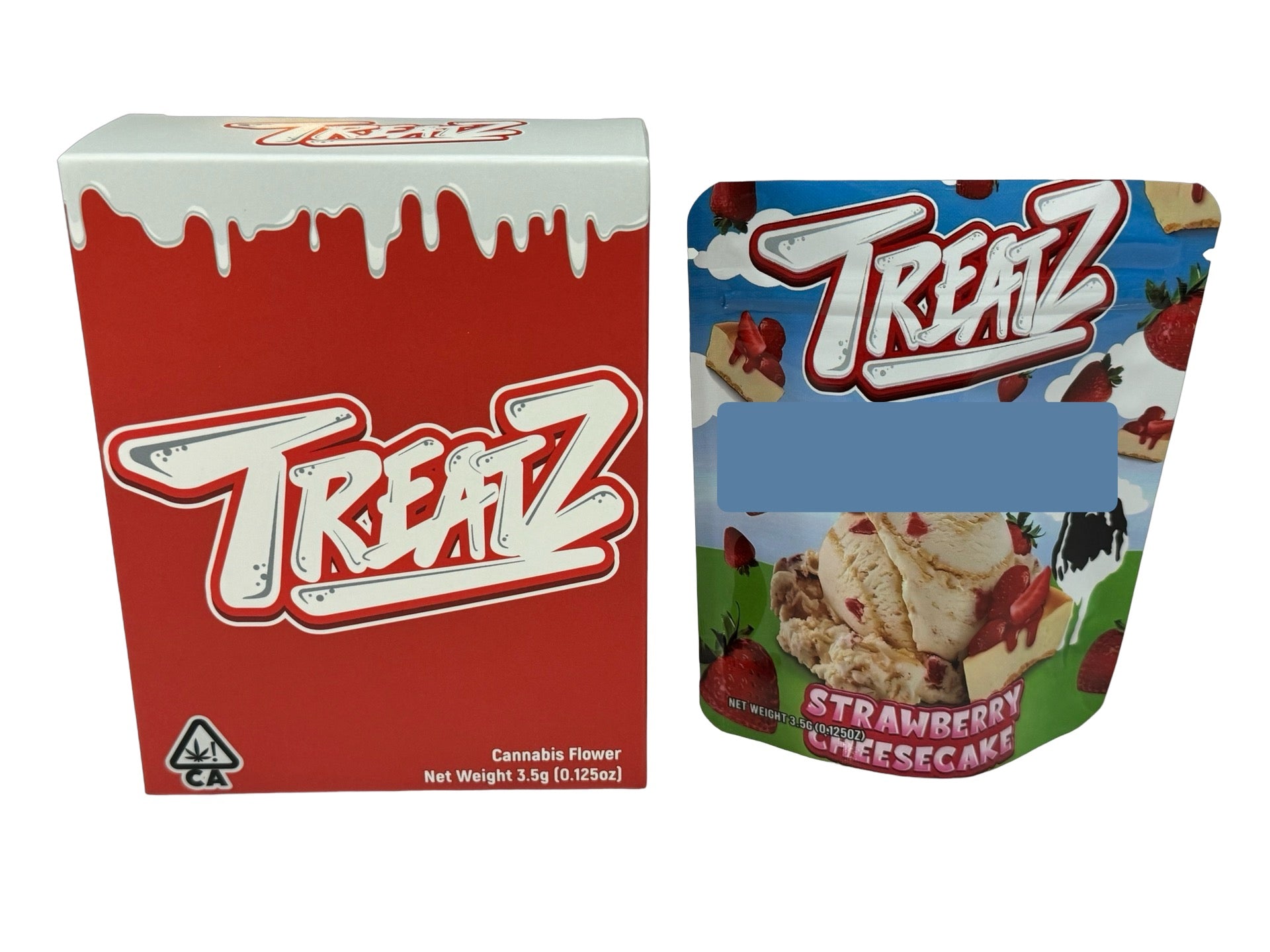 Strawberry Cheesecake 3.5g Mylar Bags & Boxes Treatz