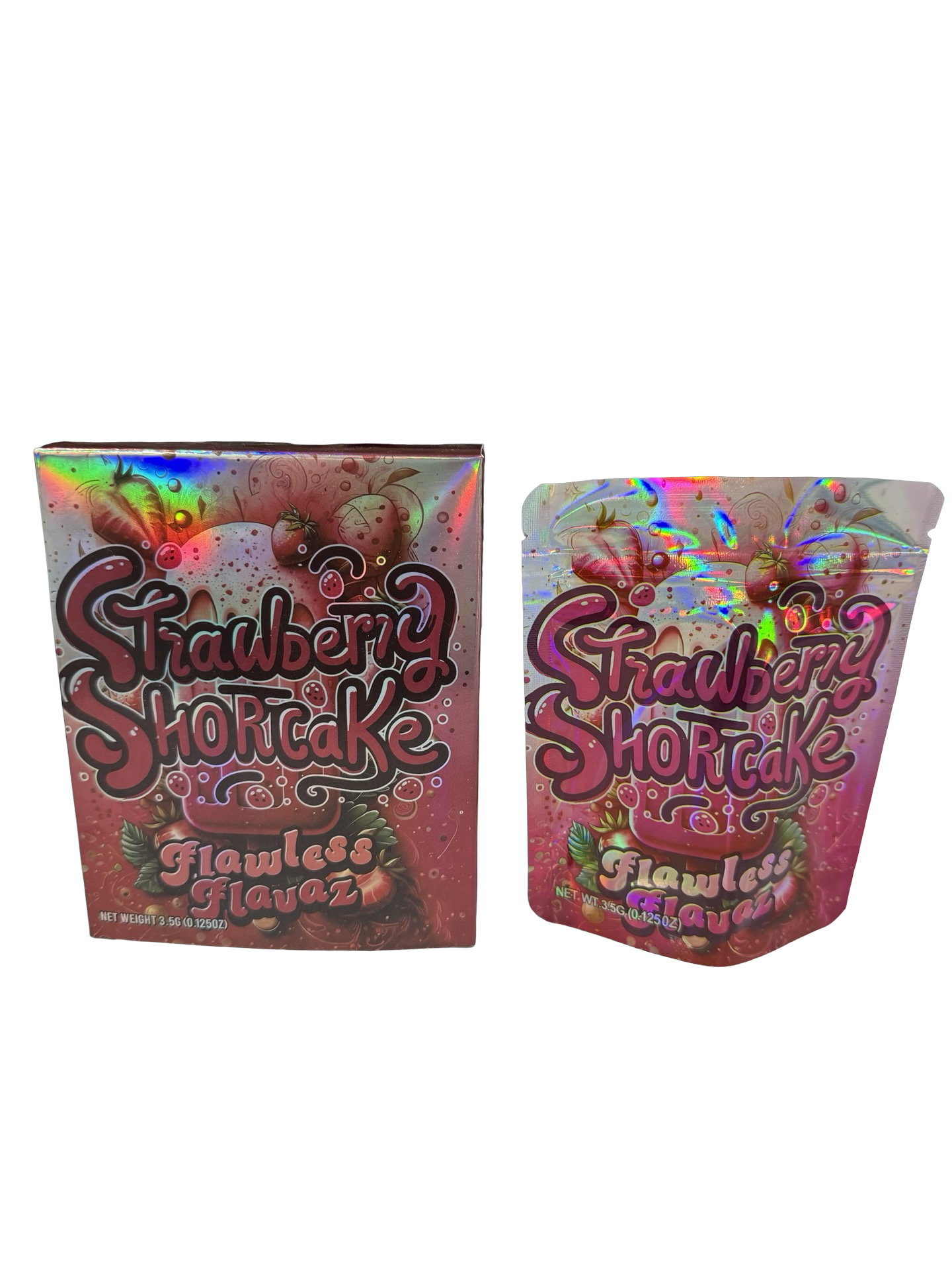 Strawberry Shortcake 3.5g Mylar Bags & Boxes Flawless Flavaz
