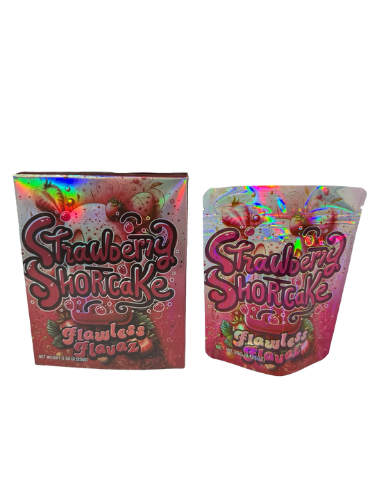 Strawberry Shortcake 3.5g Mylar Bags & Boxes Flawless Flavaz