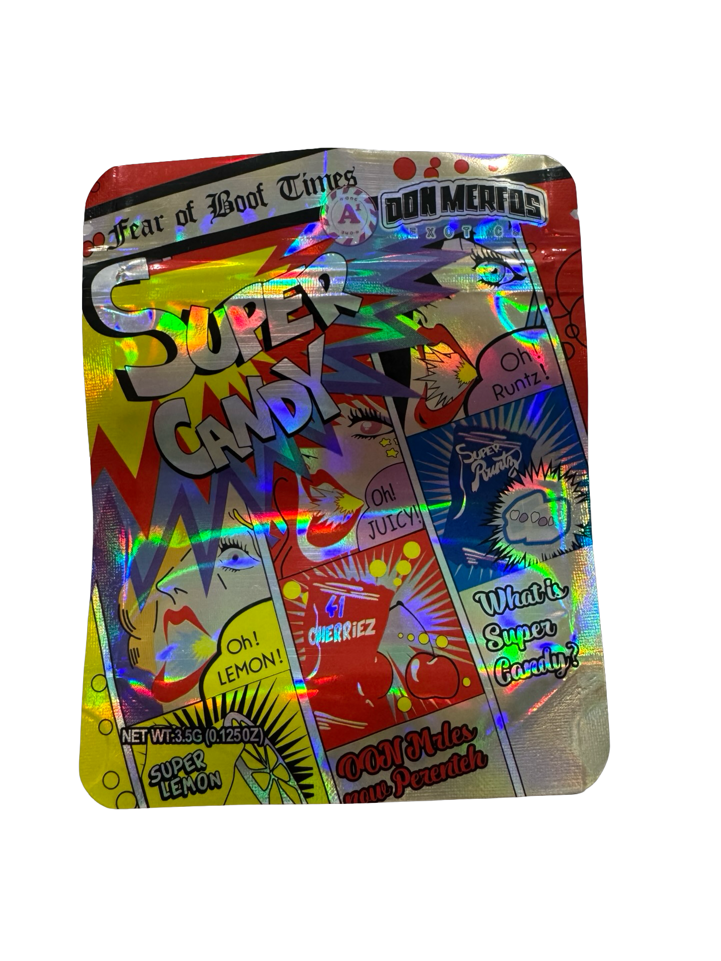Super Candy 3.5g Mylar Bags & Boxes Don Merfos