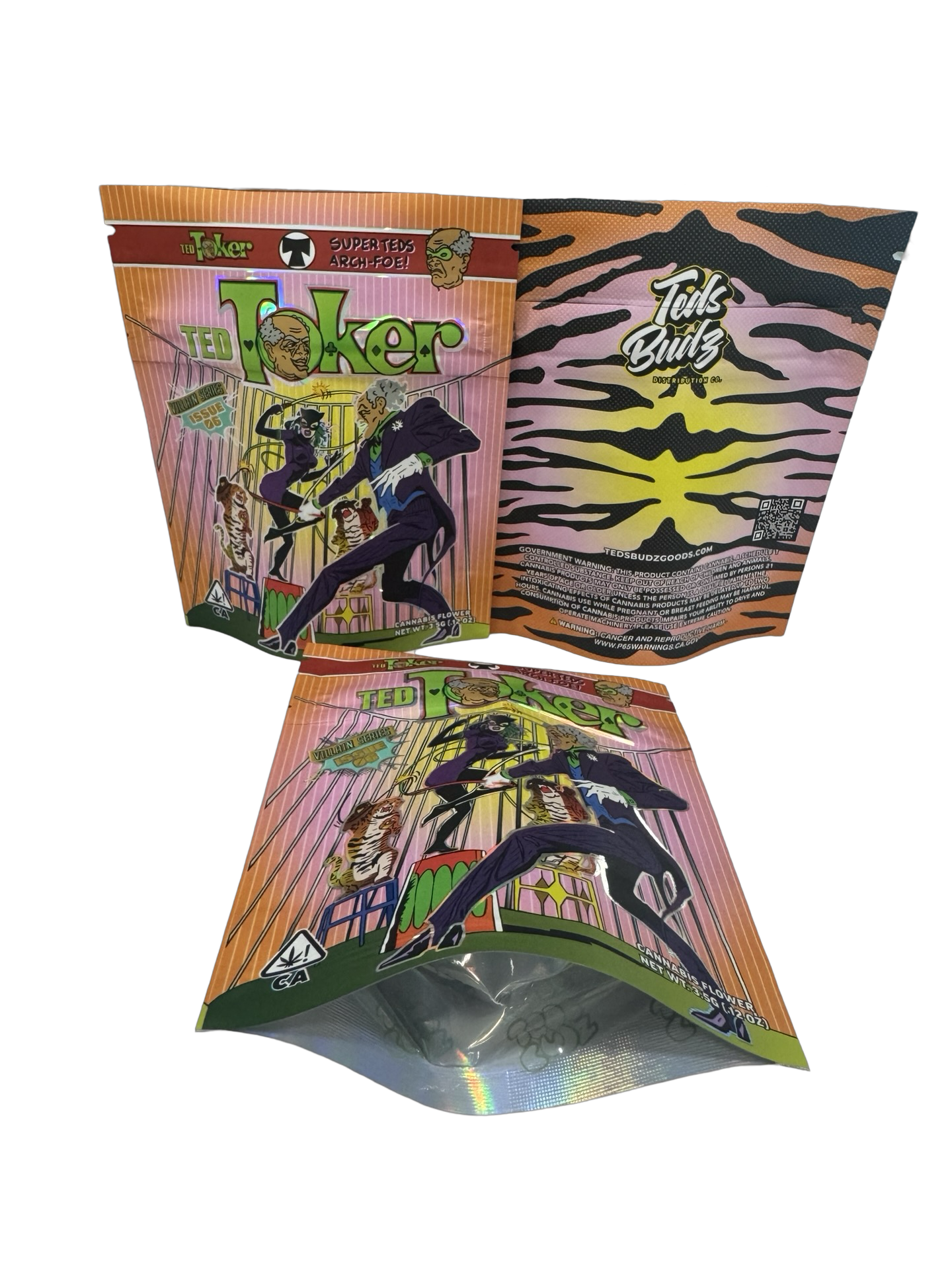 Ted Toker Mylar Bags 3.5g Teds Budz