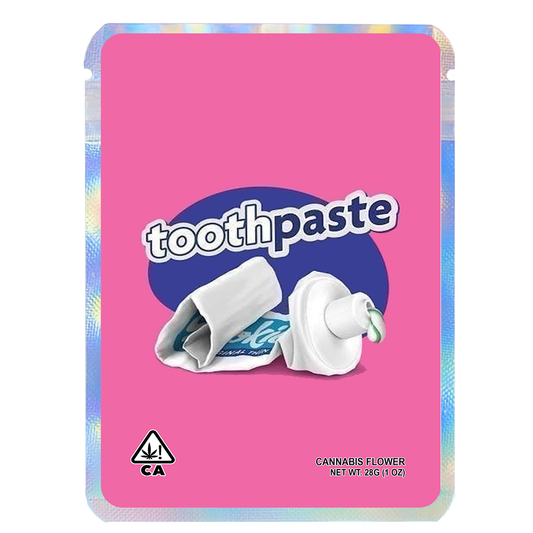 Toothpaste 28g Mylar Bags Cookies