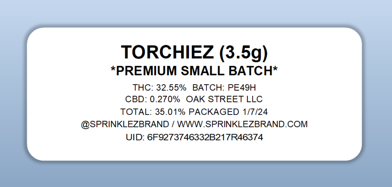 Torchiez Sprinklez Torch World UID Label