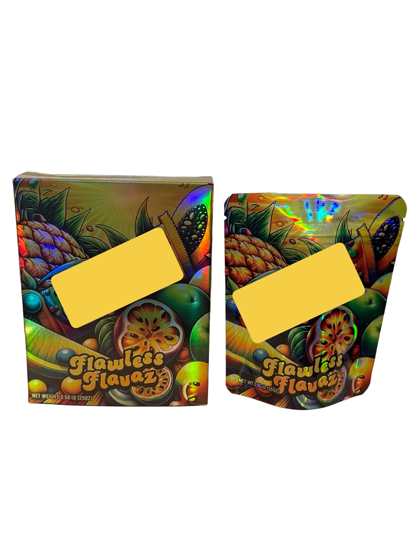 Tropical Zkittlez 3.5g Mylar Bags & Boxes Flawless Flavaz