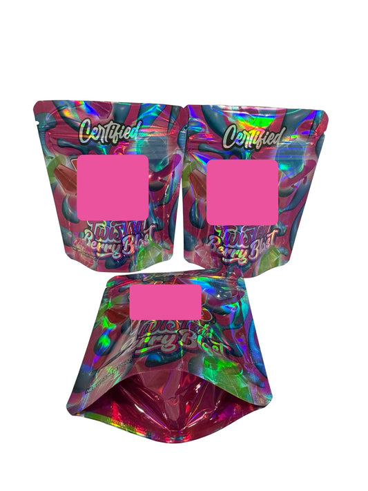 Twisted Berry Blast Ring Popz Mylar Bags 3.5g Certified