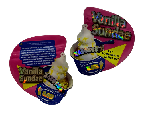 Vanilla Sundae Mylar Bags 3.5g Zabores