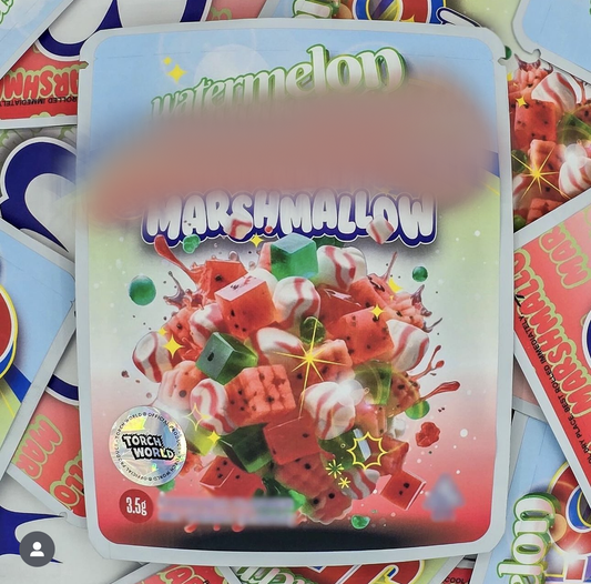 Watermelon Gello Marshmallow 3.5g Mylar Bags Sprinklez Torch World