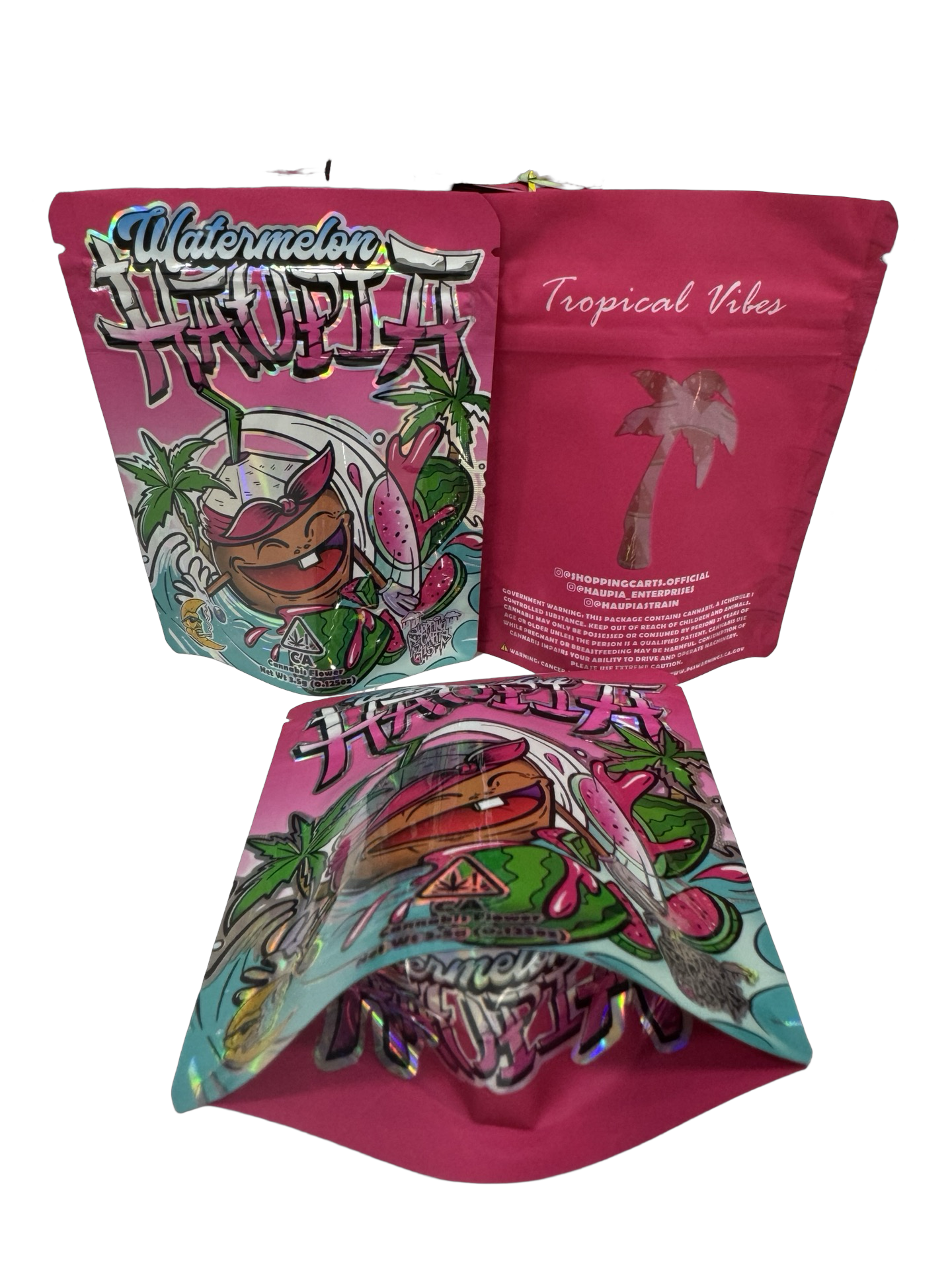 Watermelon Haupia Mylar Bags 3.5g Haupia