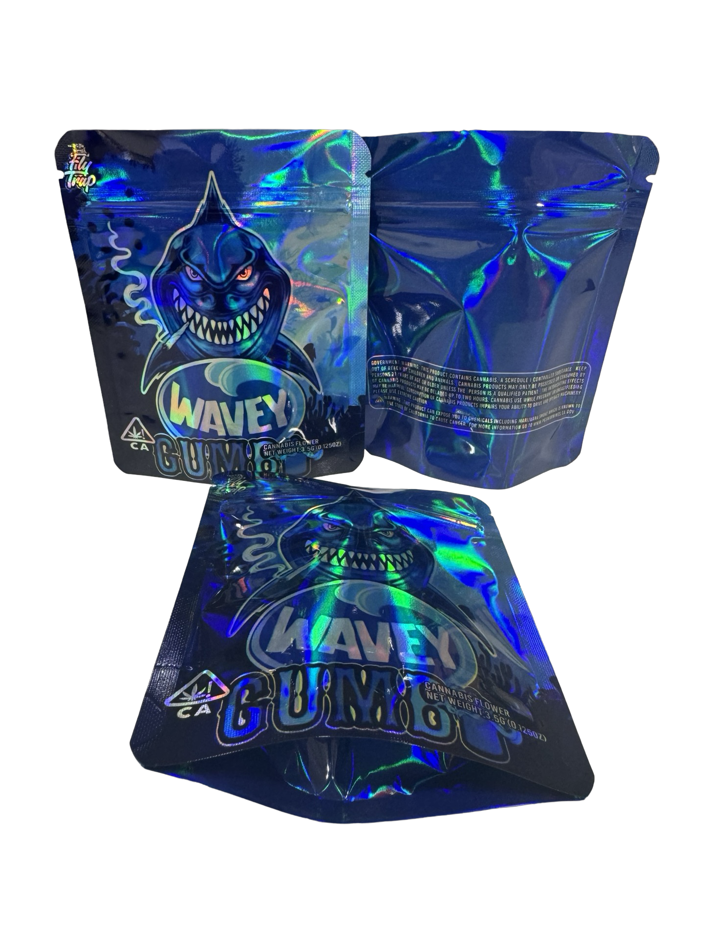 Wavey Gumbo Mylar Bags 3.5g Fly Trap