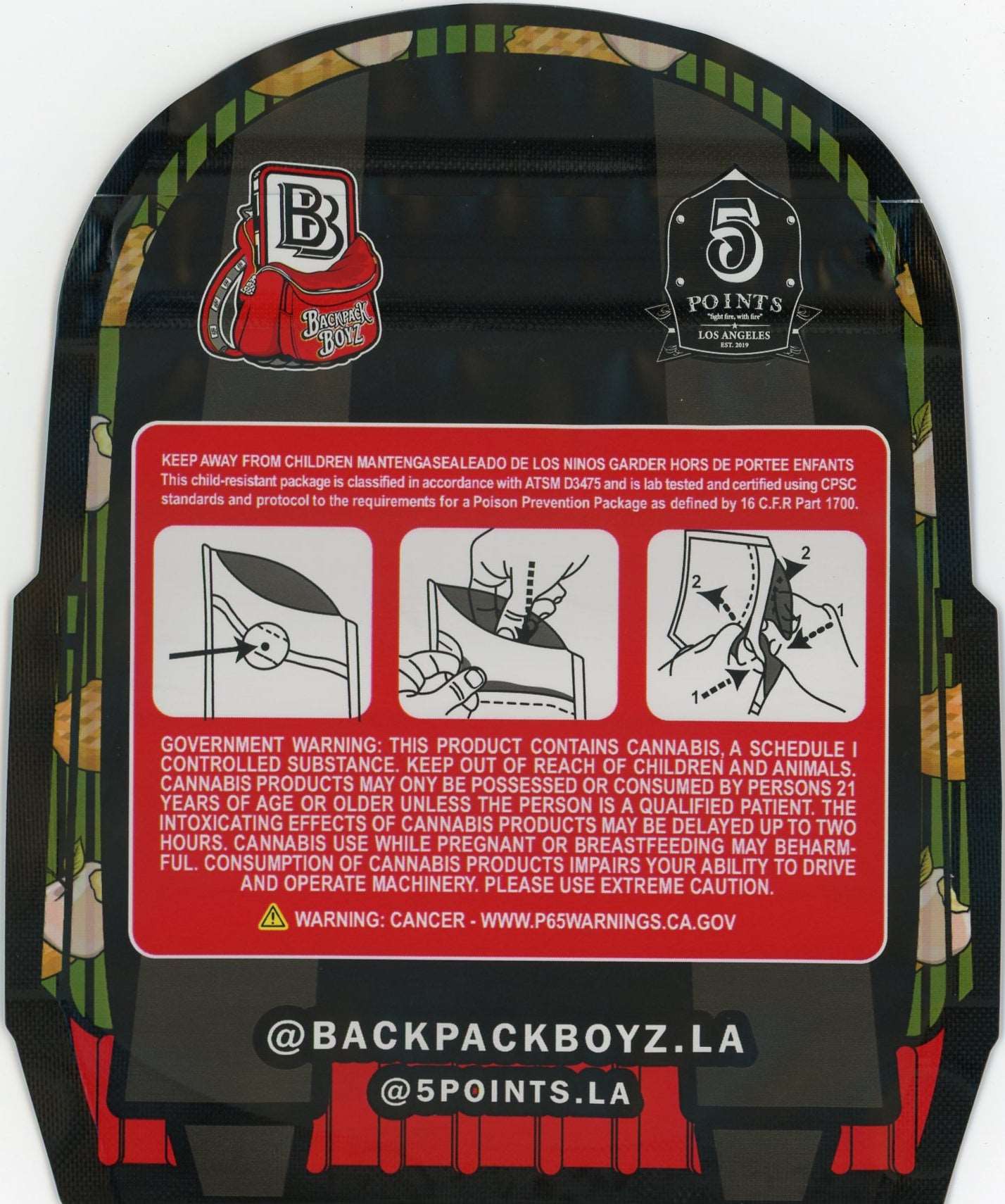 Backpack Boyz Mylar Bags 3.5g - White Apple Tart