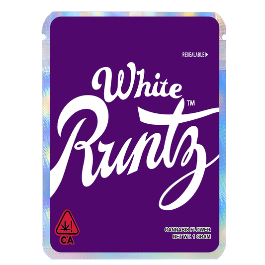 White Runtz 1g Mylar Bags Cookies