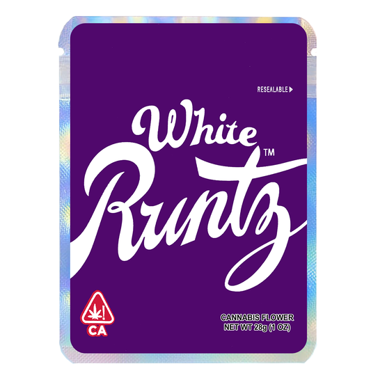 White Runtz 28g Mylar Bags Cookies