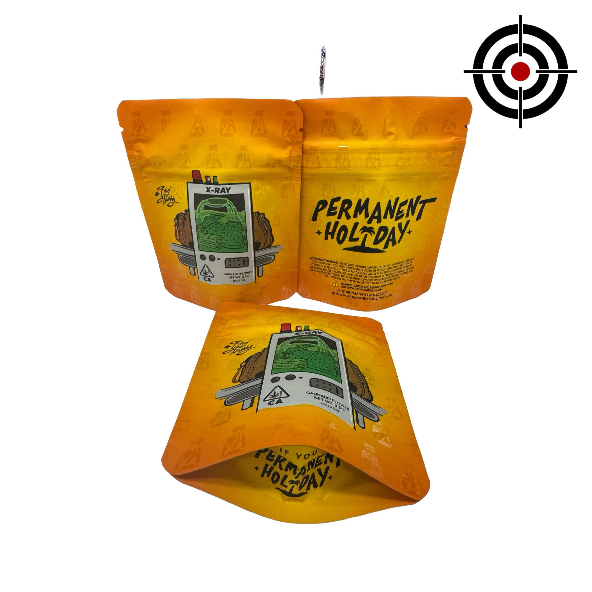 X-Ray Mylar Bags 3.5g Permanent Holiday