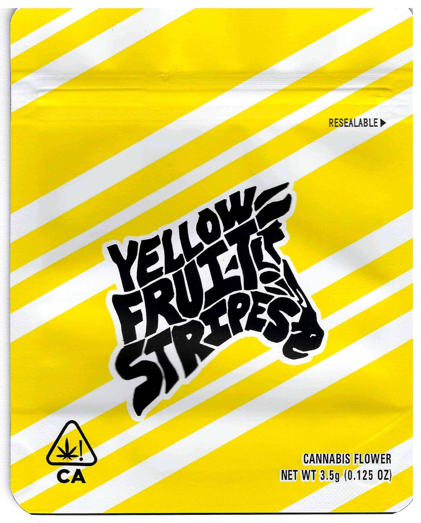 Lemonnade Mylar Bags 3.5g - Yellow Fruit Stripes