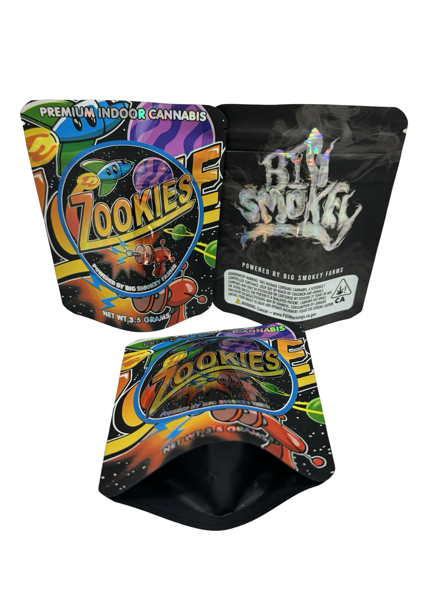 Zookies Mylar Bags 3.5g Big Smokey Farms