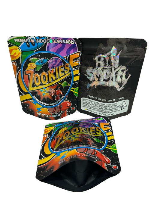 Zookies Mylar Bags 3.5g Big Smokey Farms