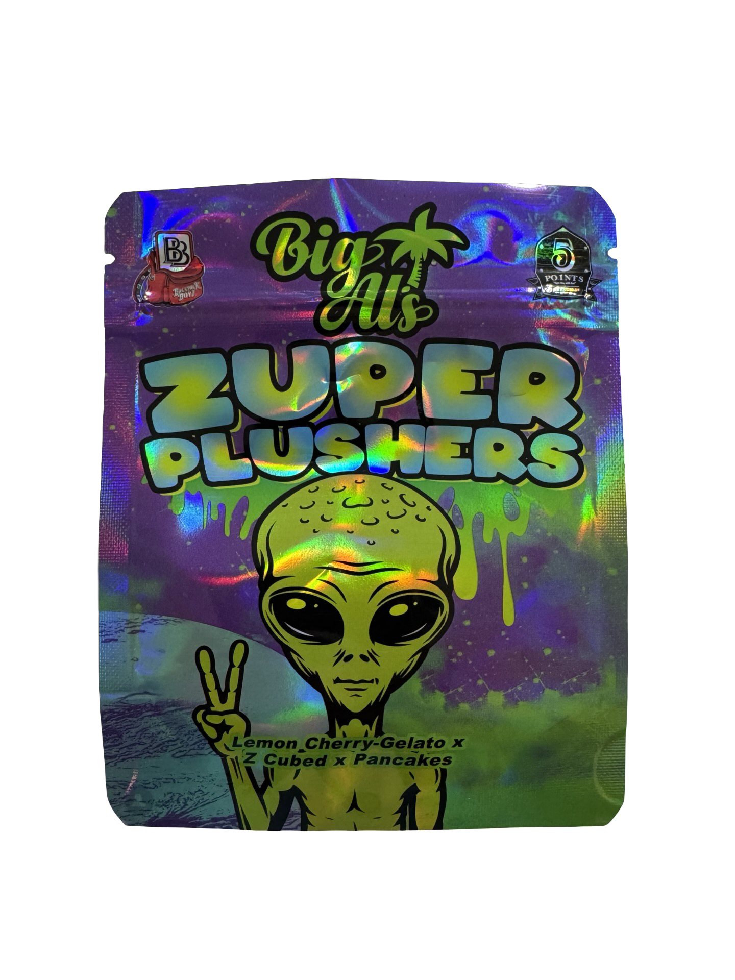 Zuper Plushers Mylar Bags 3.5g Big Al’s & Backpack Boyz