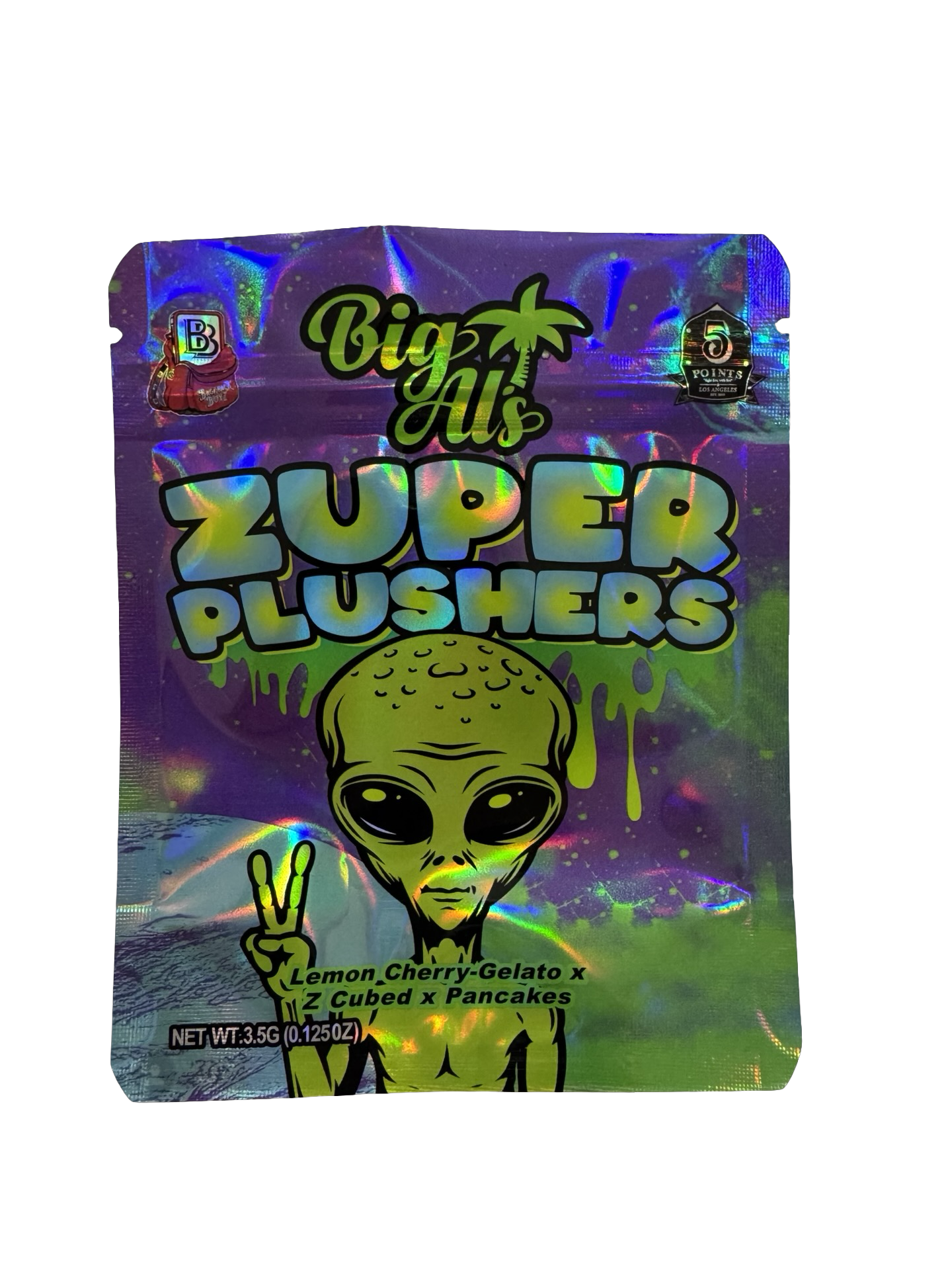 Zuper Plushers Mylar Bags 3.5g Big Al’s & Backpack Boyz